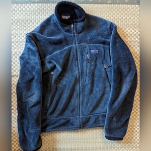 Vintage Patagonia R2 Regulator Fleece Full Zip Jacket Gray Men's Size Medium